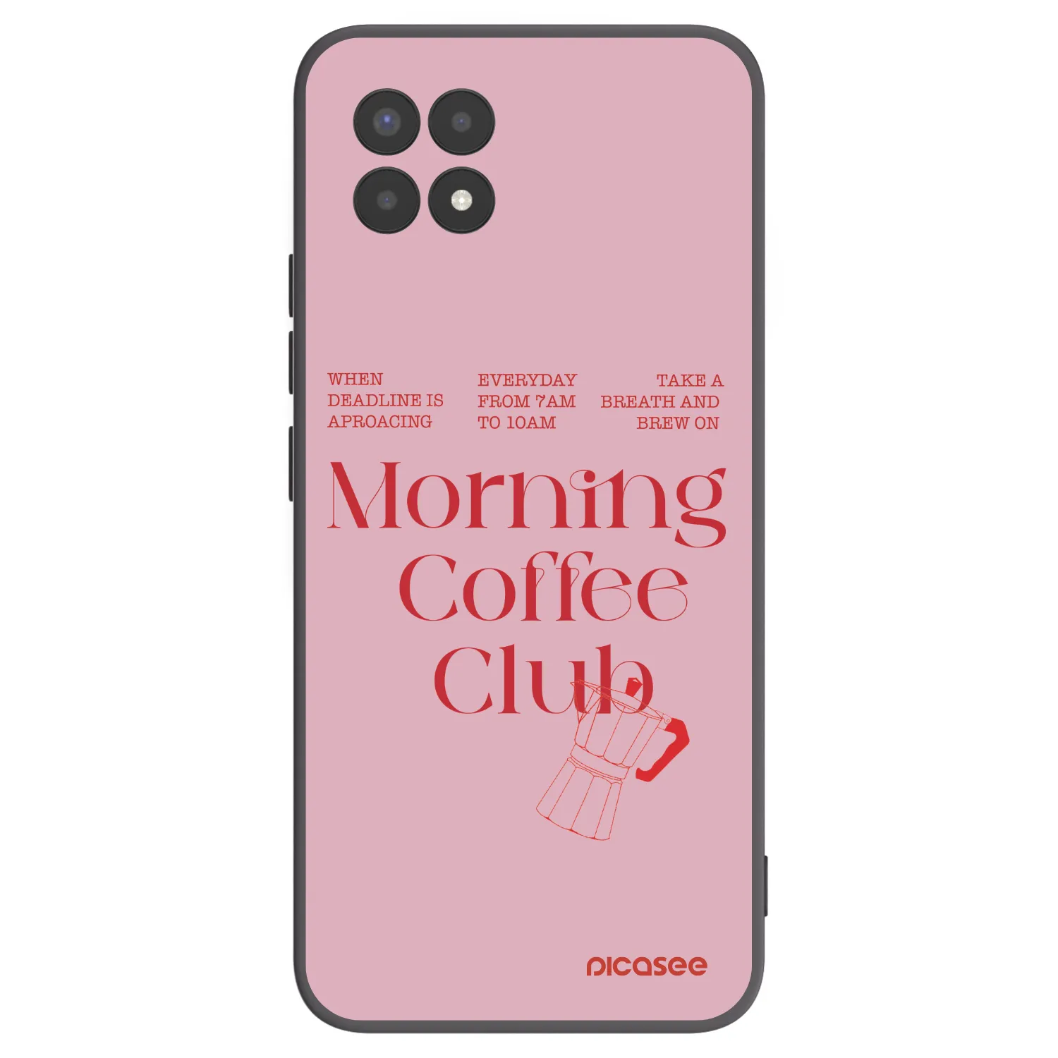 Picasee Μαύρη θήκη σιλικόνης για Realme 8i - Morning