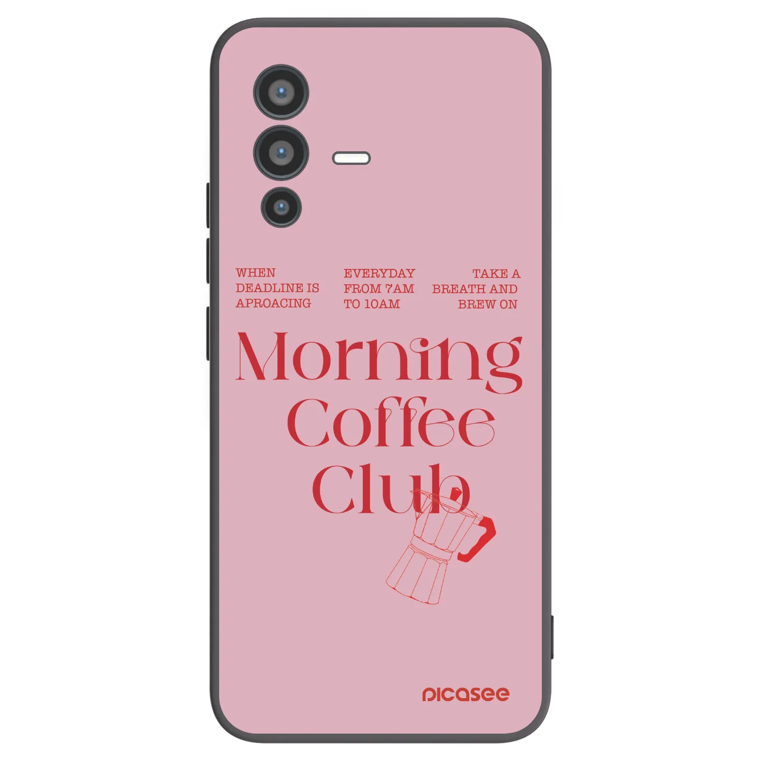 Picasee Μαύρη θήκη σιλικόνης για Vivo V23 5G - Morning