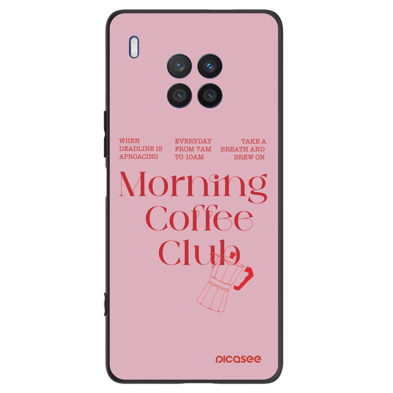 Picasee Μαύρη θήκη σιλικόνης για Honor 50 Lite - Morning