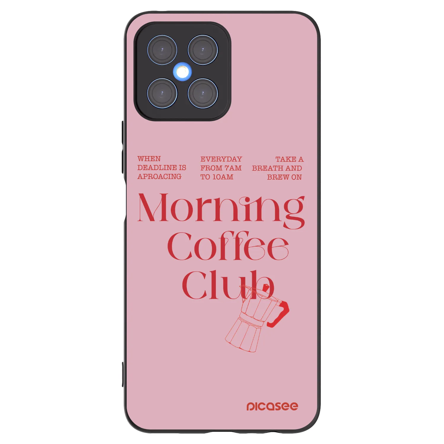 Picasee Μαύρη θήκη σιλικόνης για Honor X8 4G - Morning