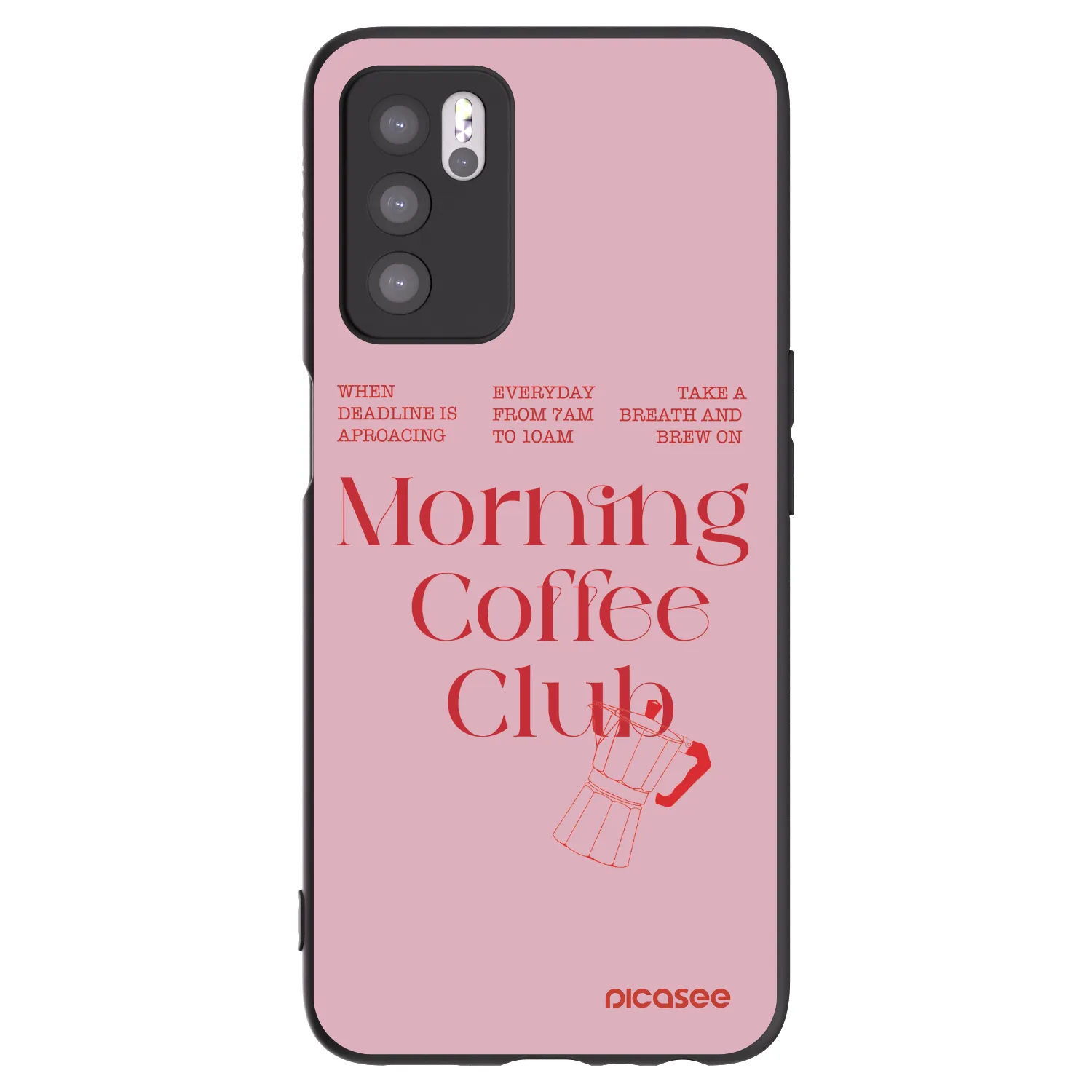 Picasee Μαύρη θήκη σιλικόνης για OPPO A16 - Morning