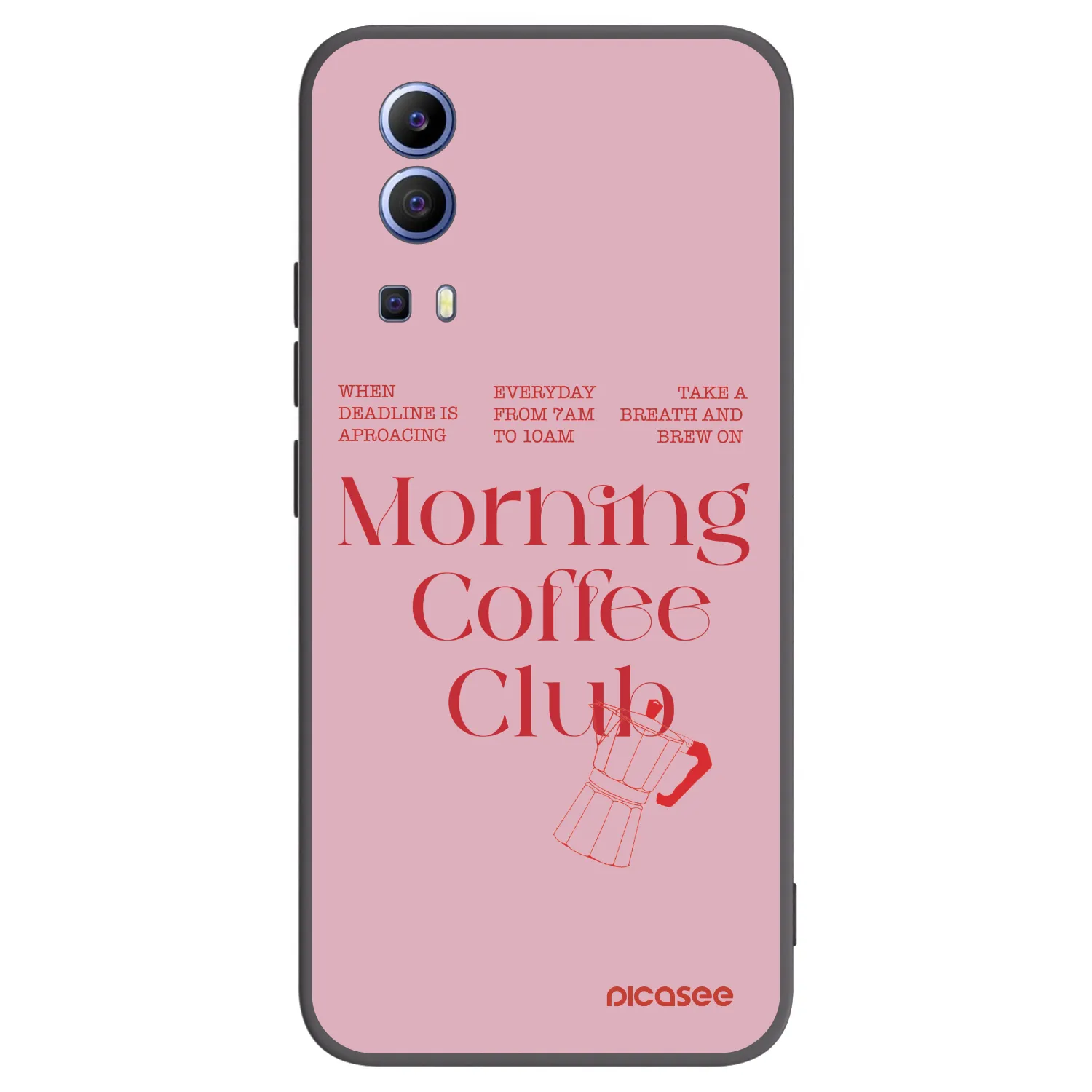 Picasee Μαύρη θήκη σιλικόνης για Vivo Y52 5G - Morning