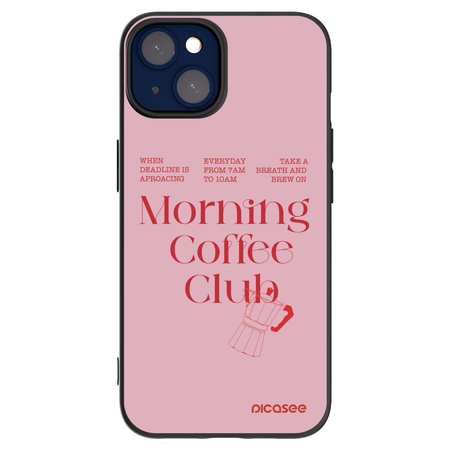 Picasee Μαύρη θήκη σιλικόνης για Apple iPhone 14 - Morning