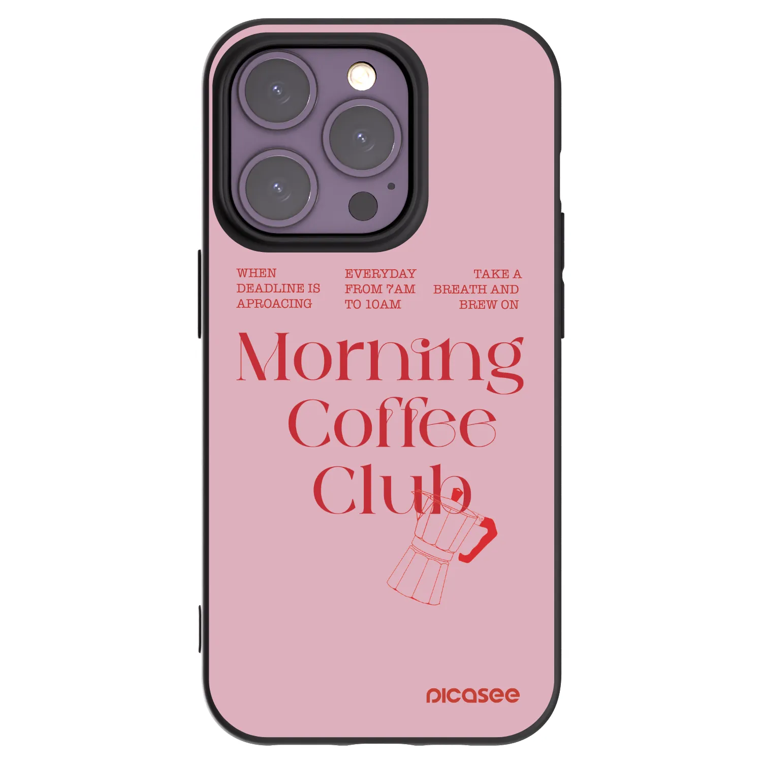 Picasee Μαύρη θήκη σιλικόνης για Apple iPhone 14 Pro - Morning