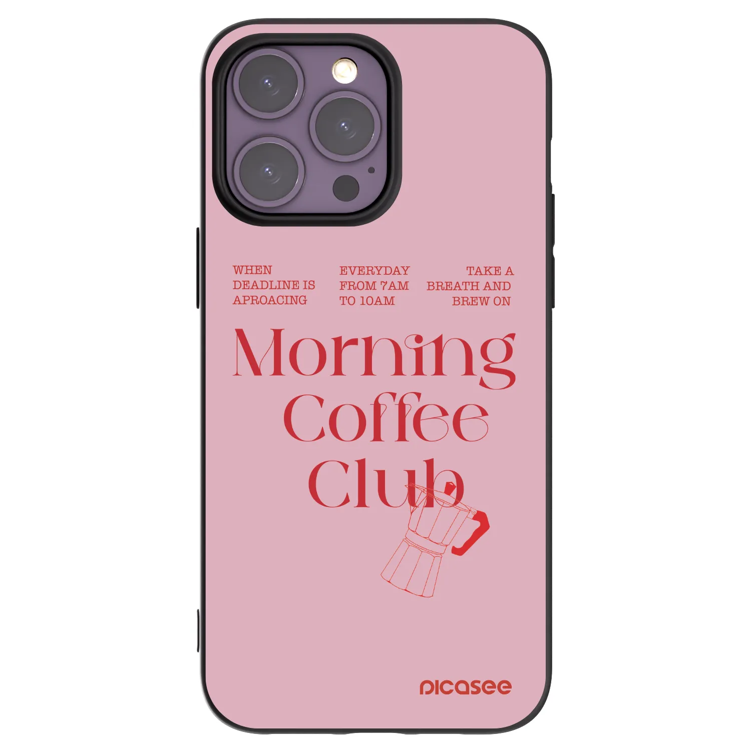 Picasee Μαύρη θήκη σιλικόνης για Apple iPhone 14 Pro Max - Morning