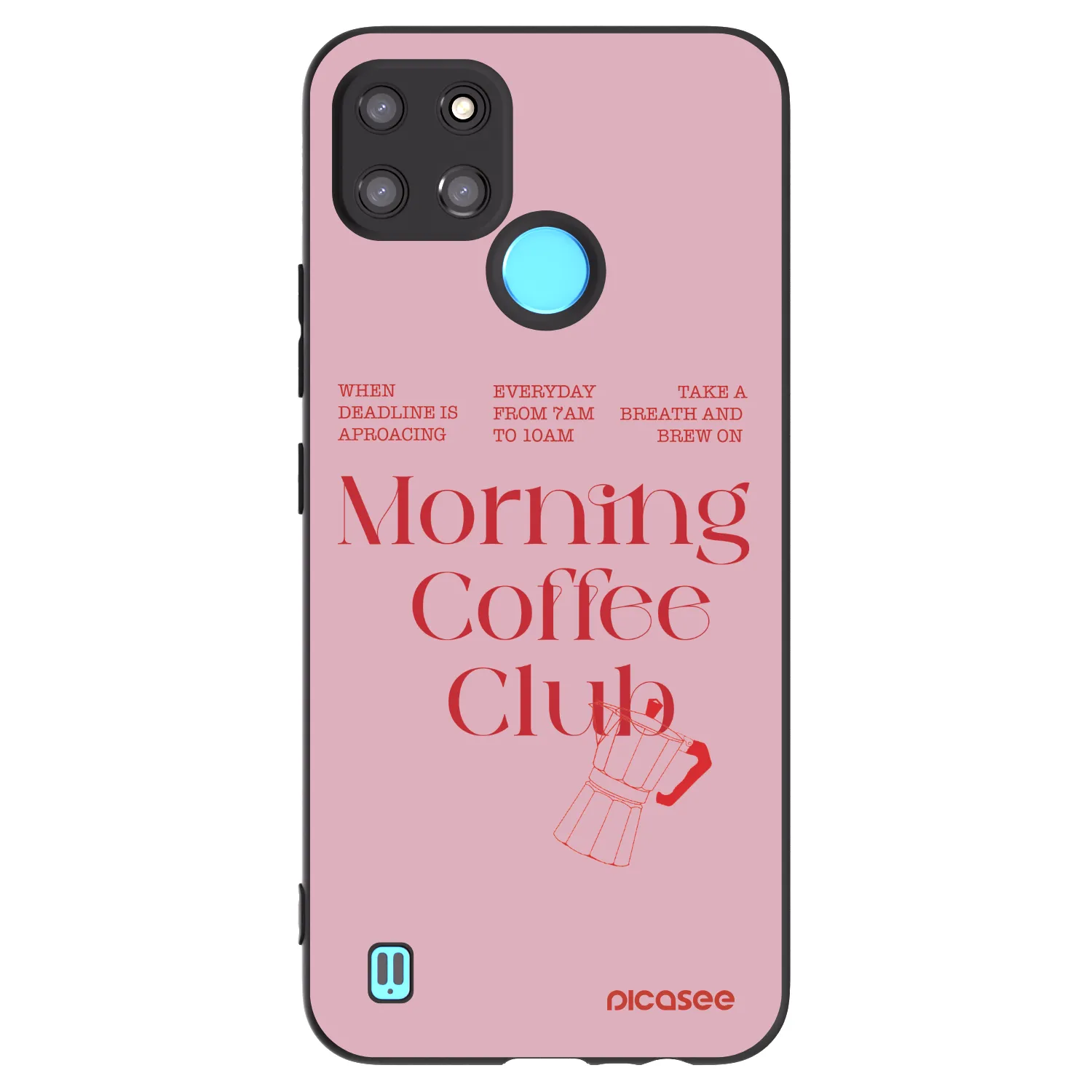 Picasee Μαύρη θήκη σιλικόνης για Realme C21Y - Morning