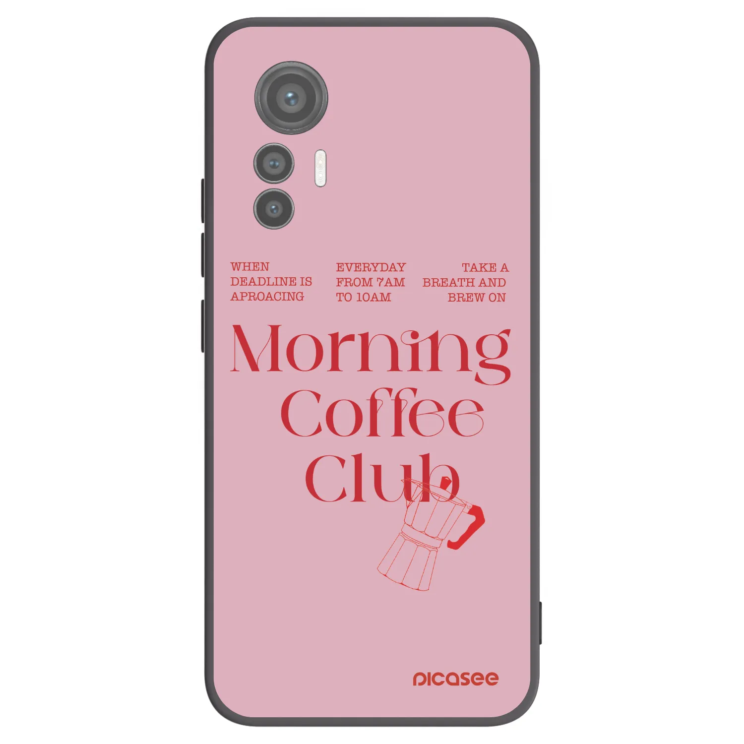 Picasee Μαύρη θήκη σιλικόνης για Xiaomi 12 Lite - Morning