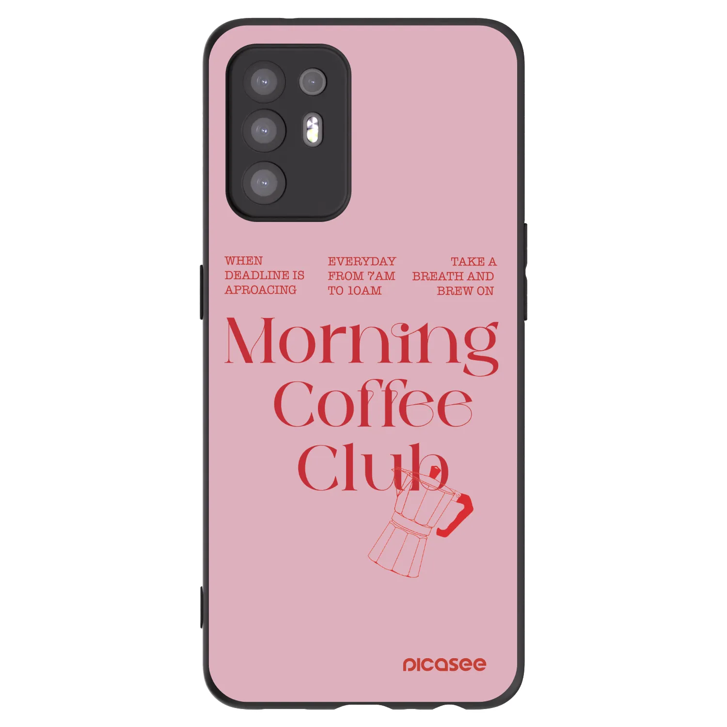 Picasee Μαύρη θήκη σιλικόνης για OPPO A94 5G - Morning