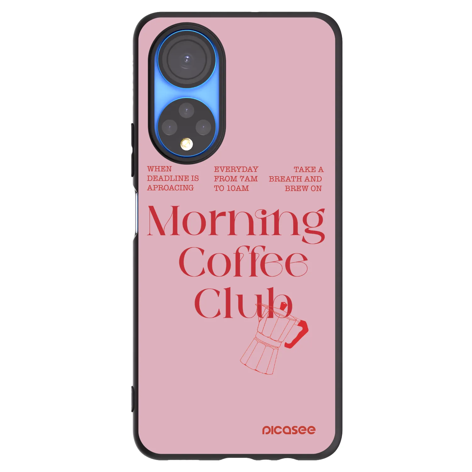 Picasee Μαύρη θήκη σιλικόνης για Honor X7 - Morning