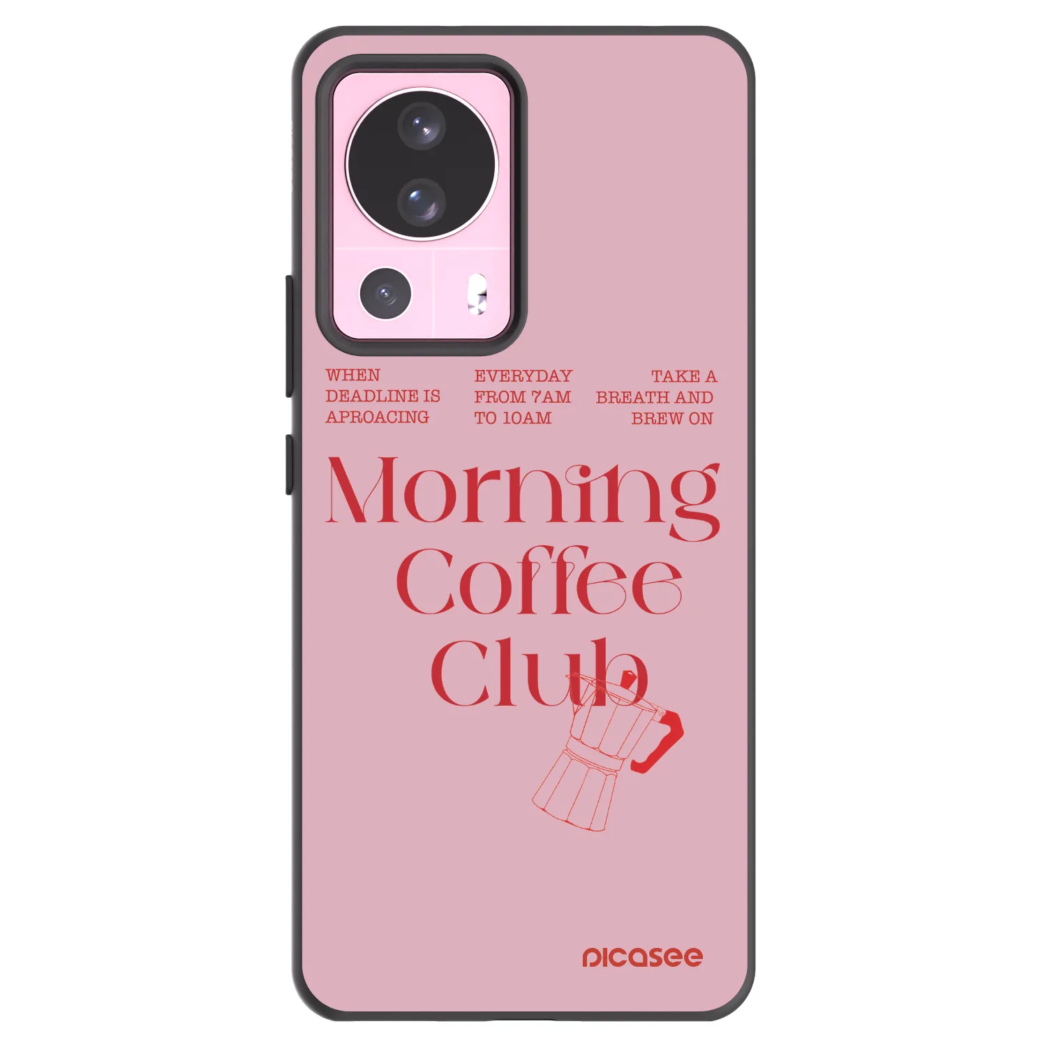 Picasee Μαύρη θήκη σιλικόνης για Xiaomi 13 Lite - Morning
