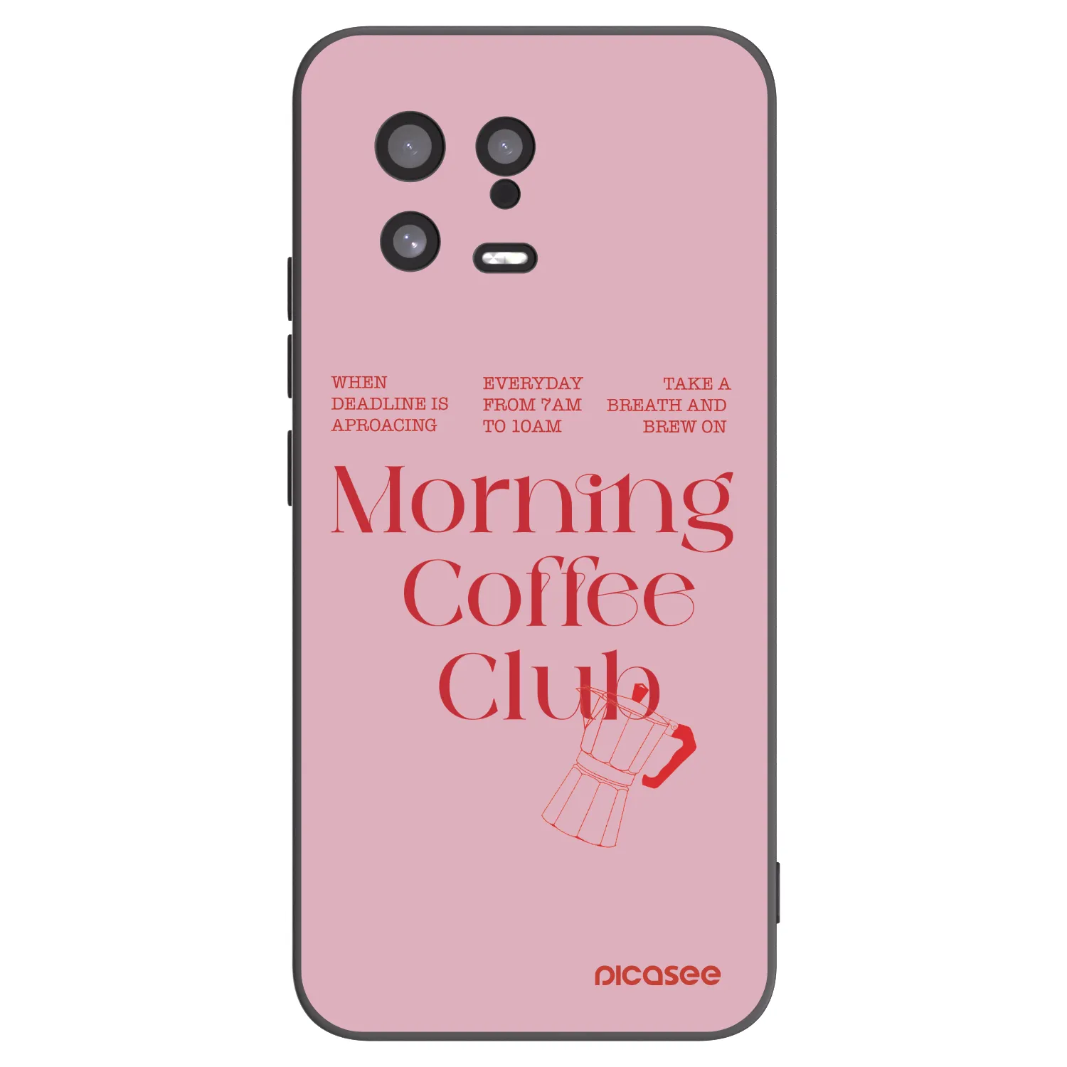 Picasee Μαύρη θήκη σιλικόνης για Xiaomi 13 - Morning
