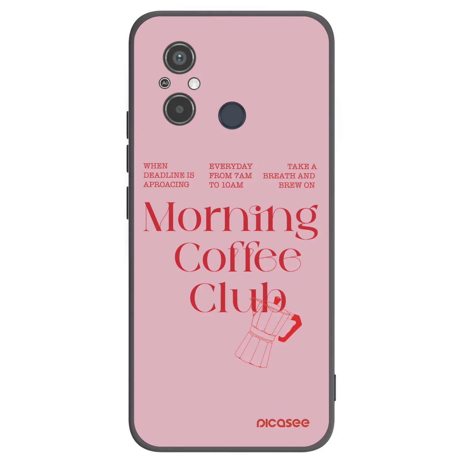 Picasee Μαύρη θήκη σιλικόνης για Xiaomi Redmi 12C - Morning