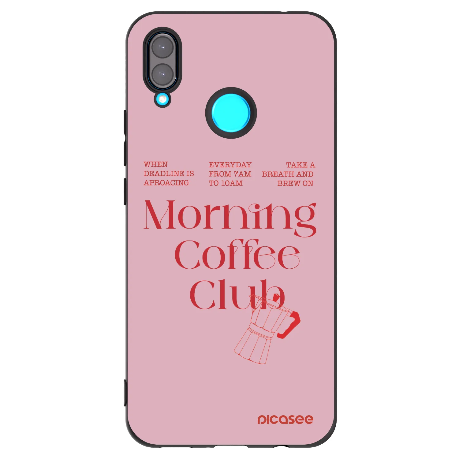 Picasee Μαύρη θήκη σιλικόνης για Huawei Nova 3i - Morning