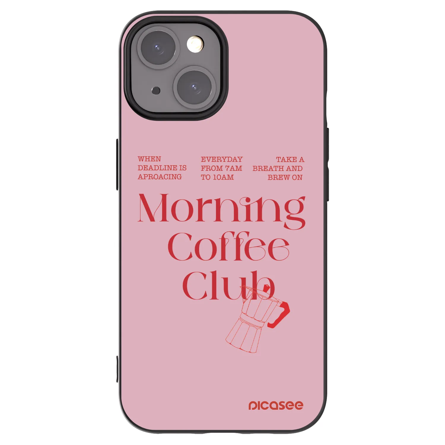 Picasee Μαύρη θήκη σιλικόνης για Apple iPhone 15 - Morning