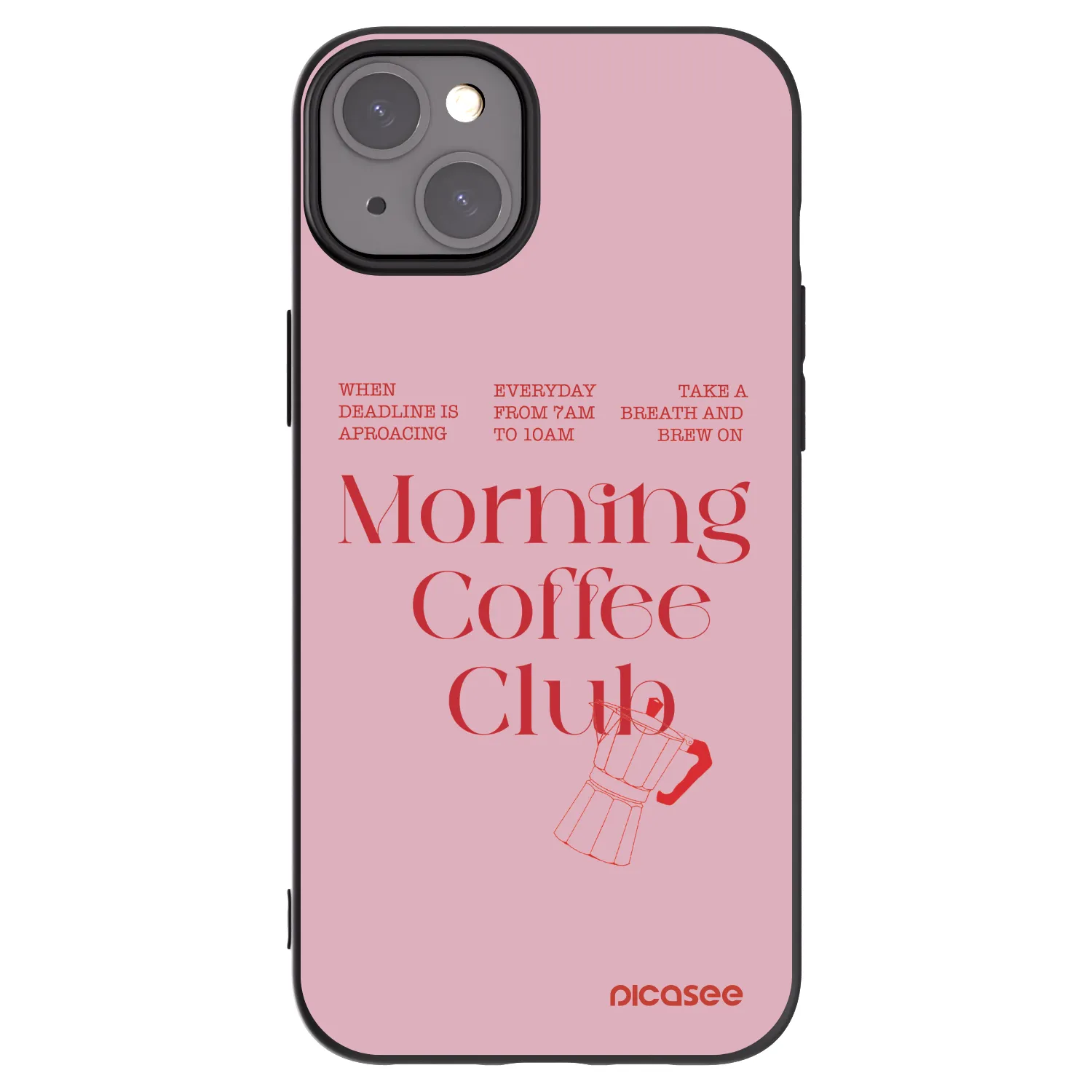 Picasee Μαύρη θήκη σιλικόνης για Apple iPhone 15 Plus - Morning