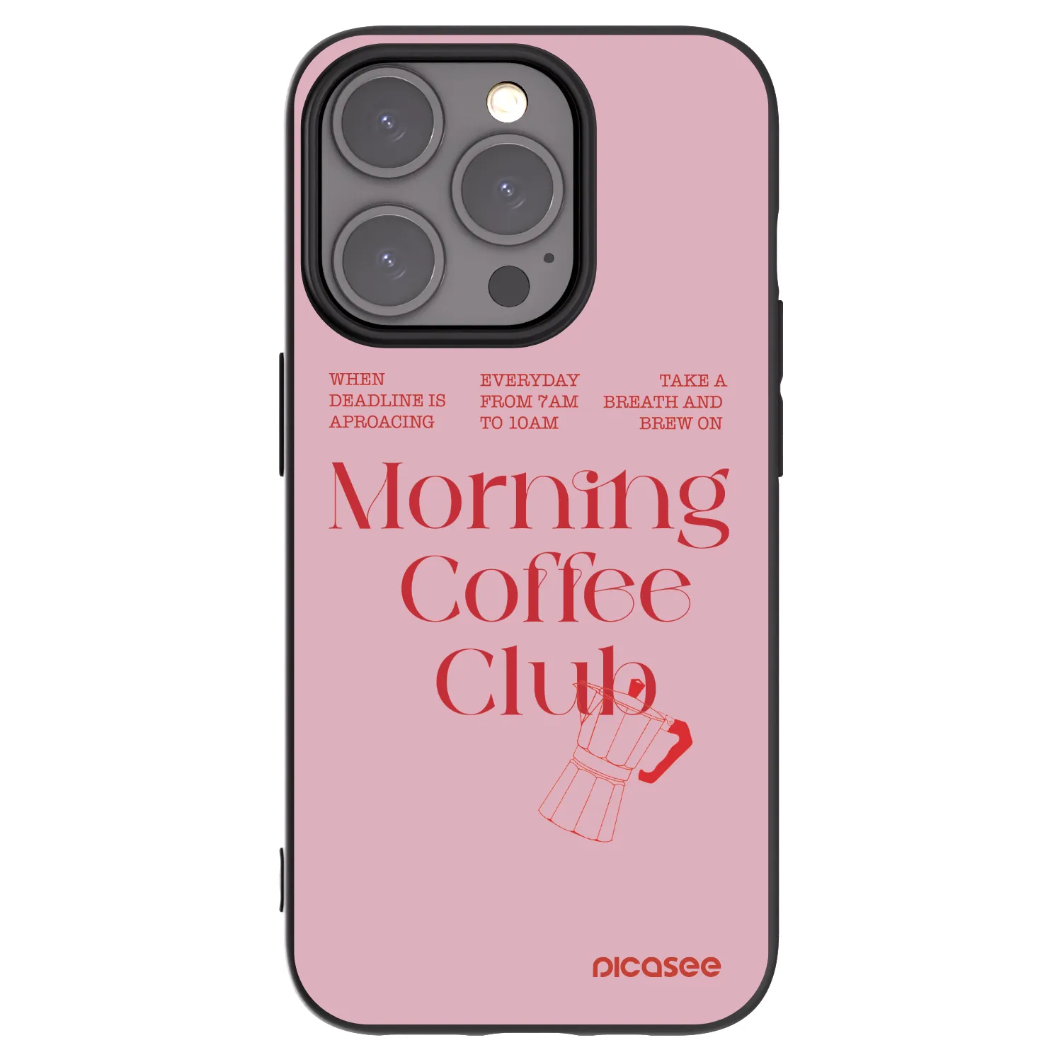 Picasee Μαύρη θήκη σιλικόνης για Apple iPhone 15 Pro - Morning