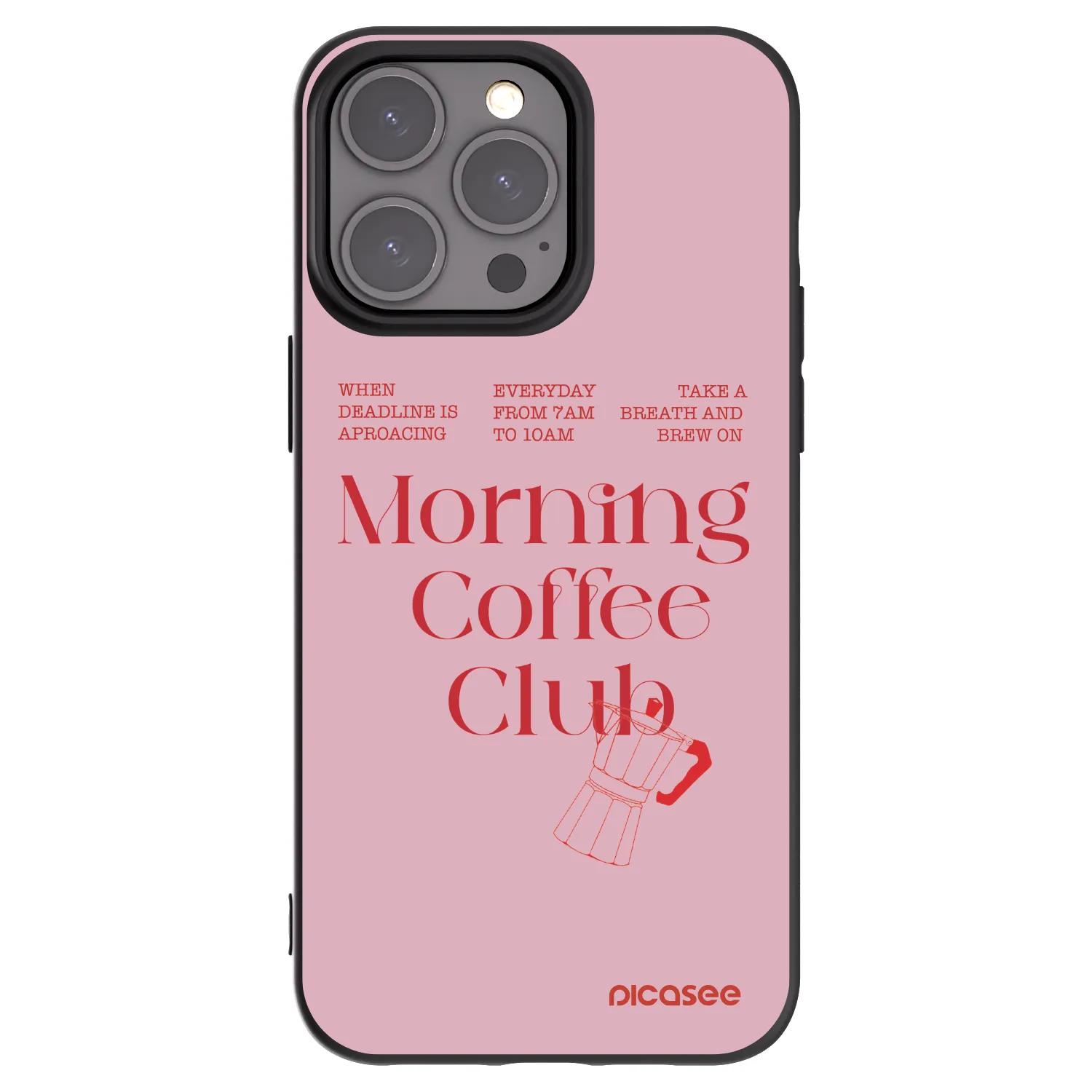 Picasee Μαύρη θήκη σιλικόνης για Apple iPhone 15 Pro Max - Morning