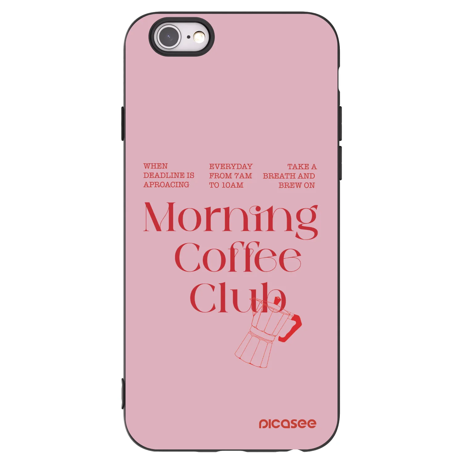 Picasee Μαύρη θήκη σιλικόνης για Apple iPhone 6/6S - Morning