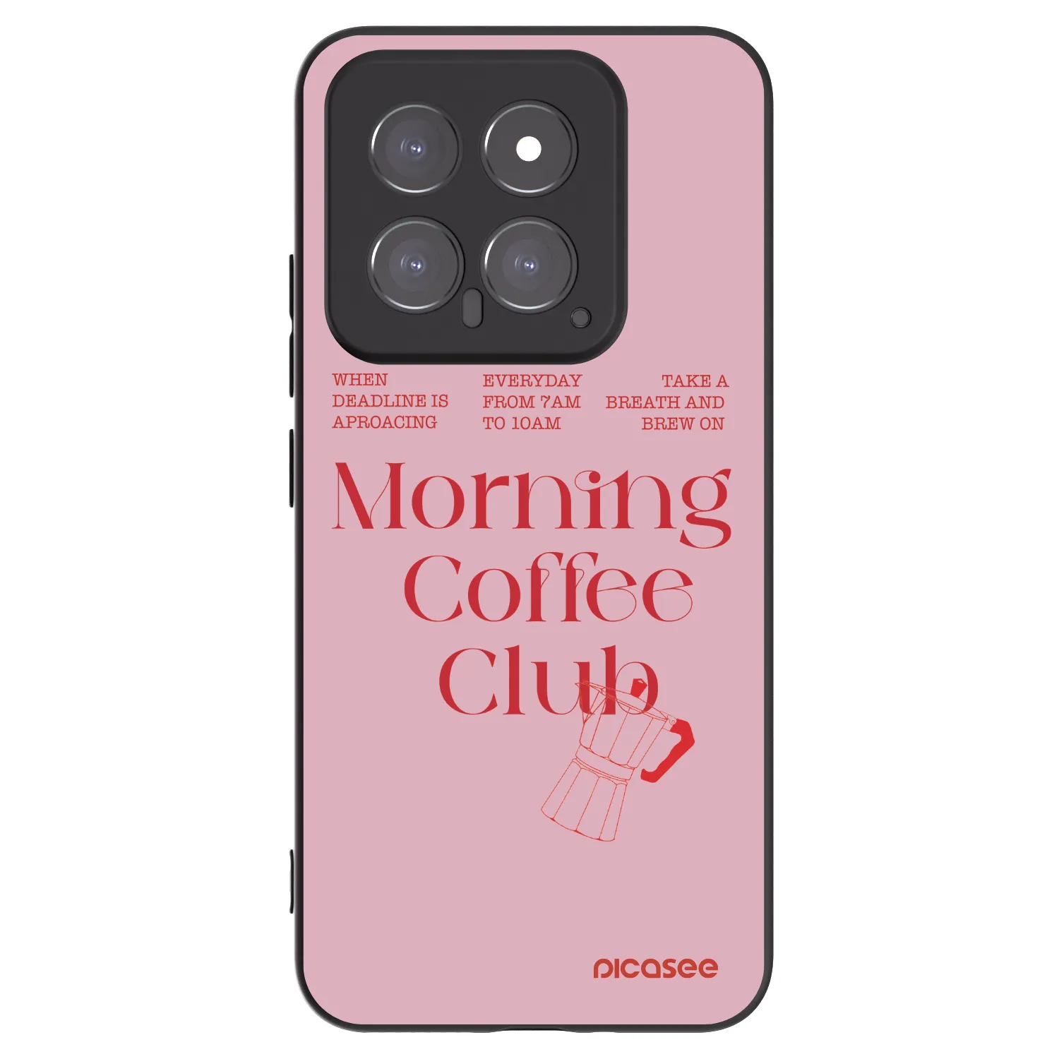 Picasee Μαύρη θήκη σιλικόνης για Xiaomi 14 - Morning