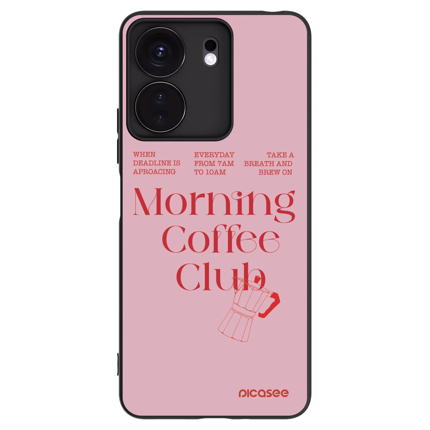 Picasee Μαύρη θήκη σιλικόνης για Xiaomi Redmi 13C 4G - Morning