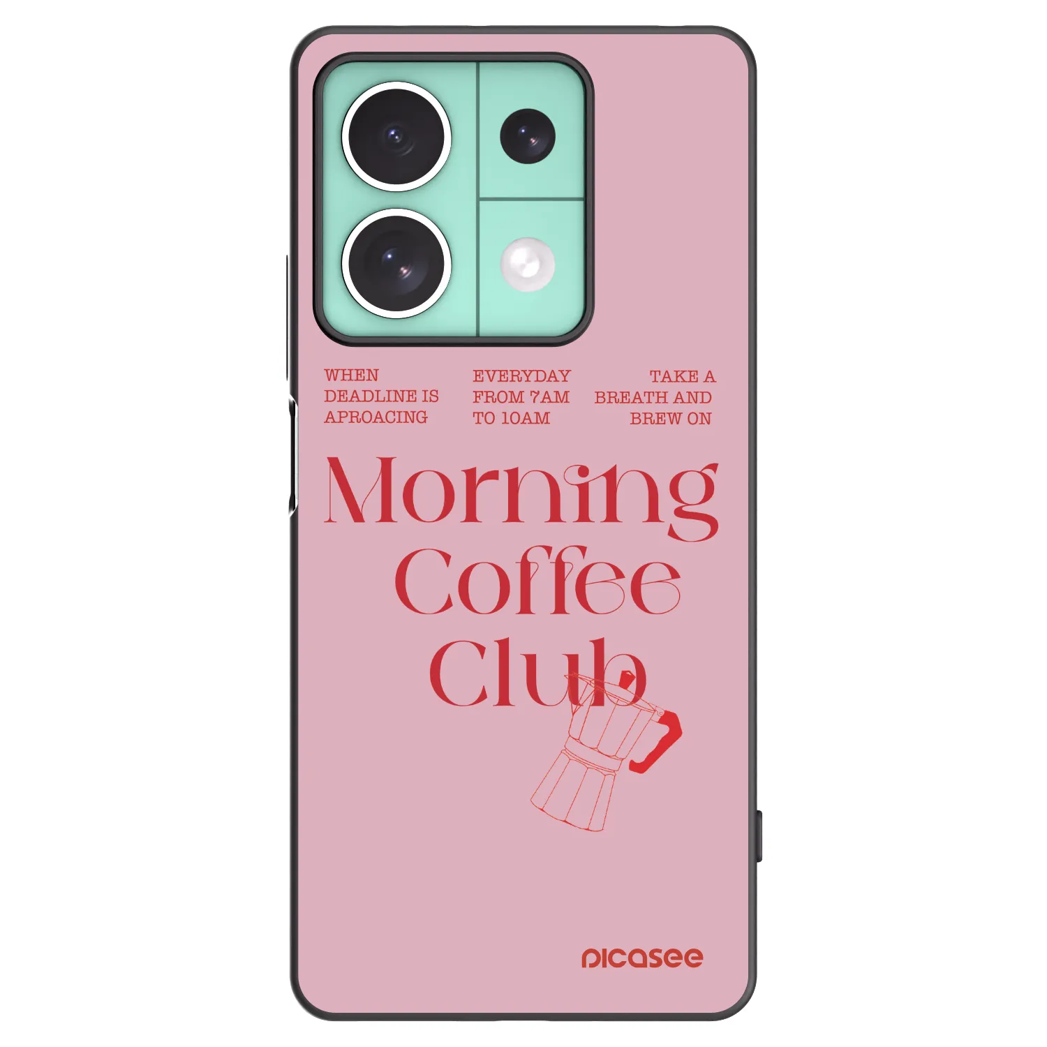Picasee Μαύρη θήκη σιλικόνης για Xiaomi Redmi Note 13 5G - Morning