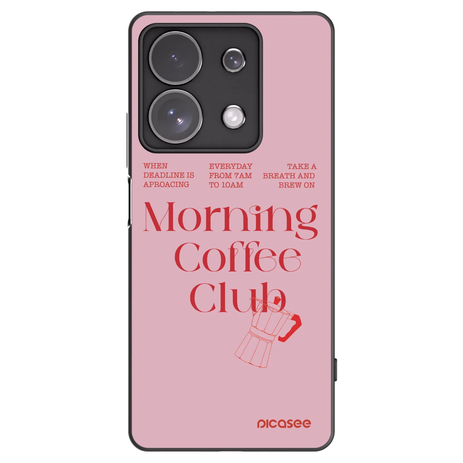 Picasee Μαύρη θήκη σιλικόνης για Xiaomi Redmi Note 13 Pro 4G - Morning
