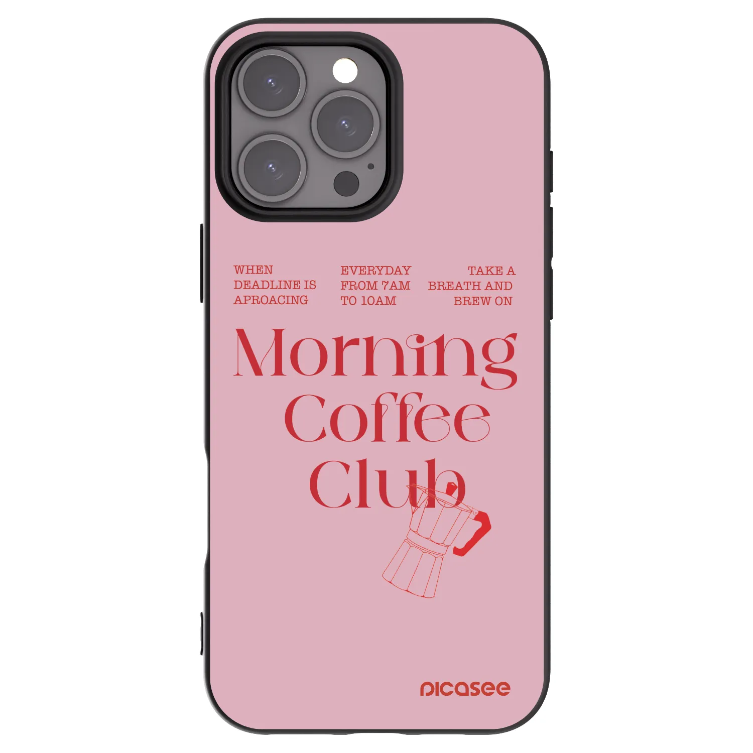 Picasee Μαύρη θήκη σιλικόνης για Apple iPhone 16 Pro Max - Morning