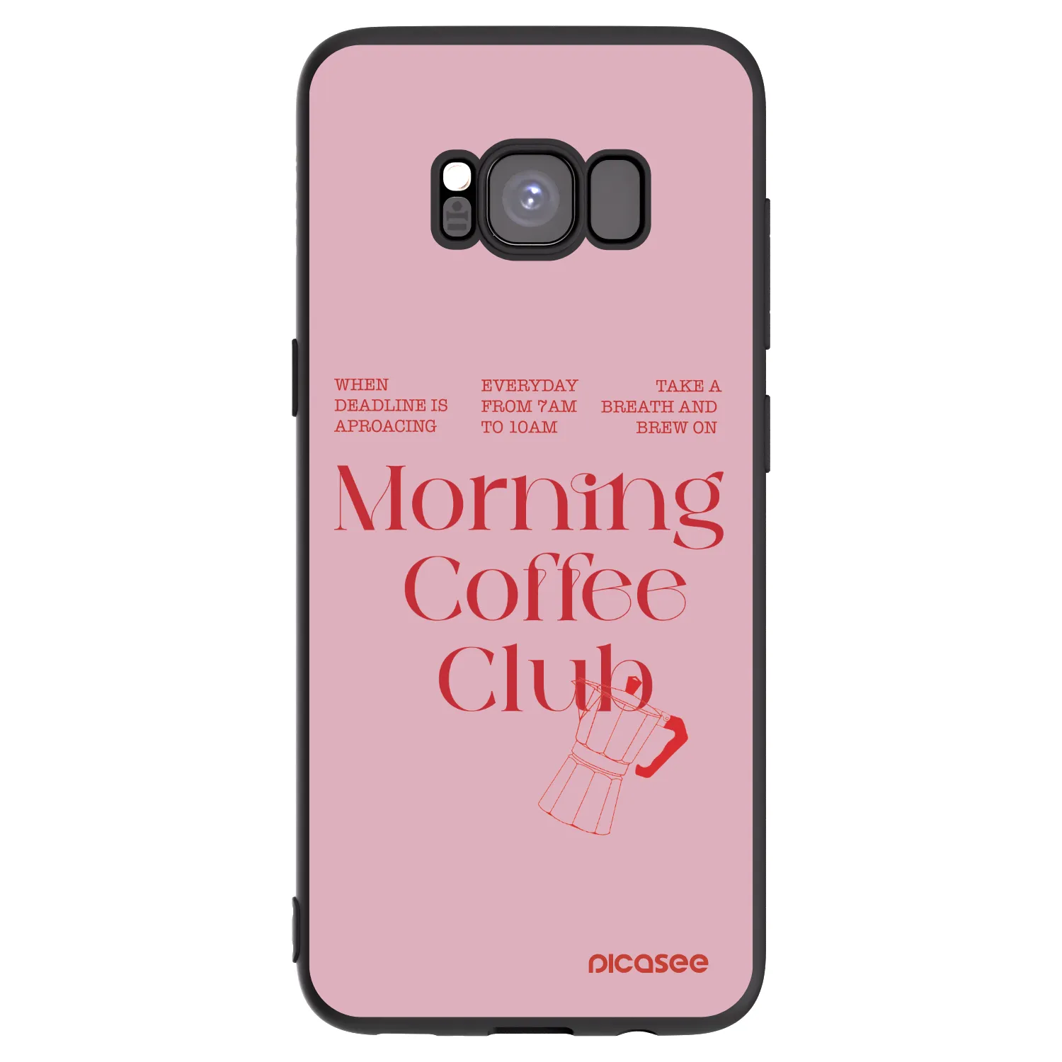 Picasee Μαύρη θήκη σιλικόνης για Samsung Galaxy S8 G950F - Morning