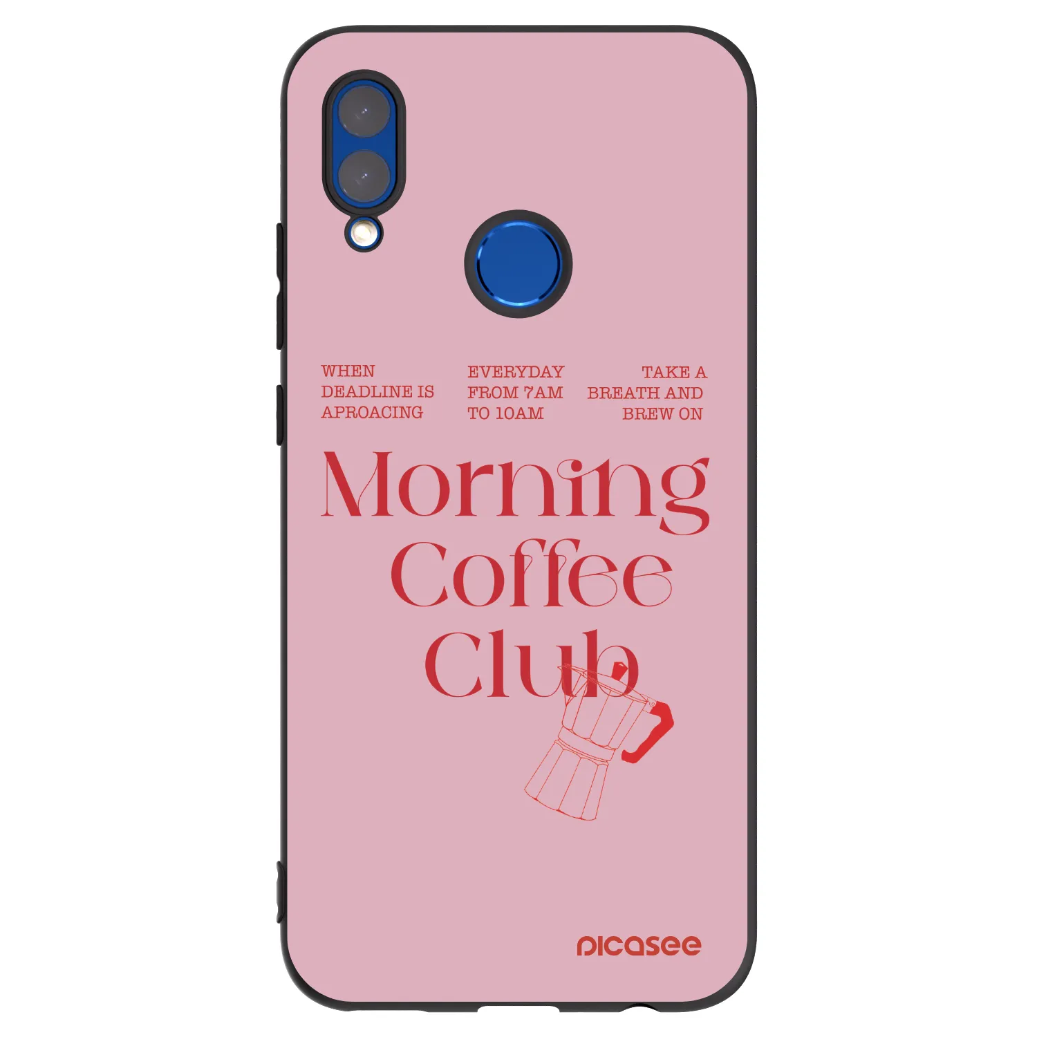 Picasee Μαύρη θήκη σιλικόνης για Honor 10 Lite - Morning