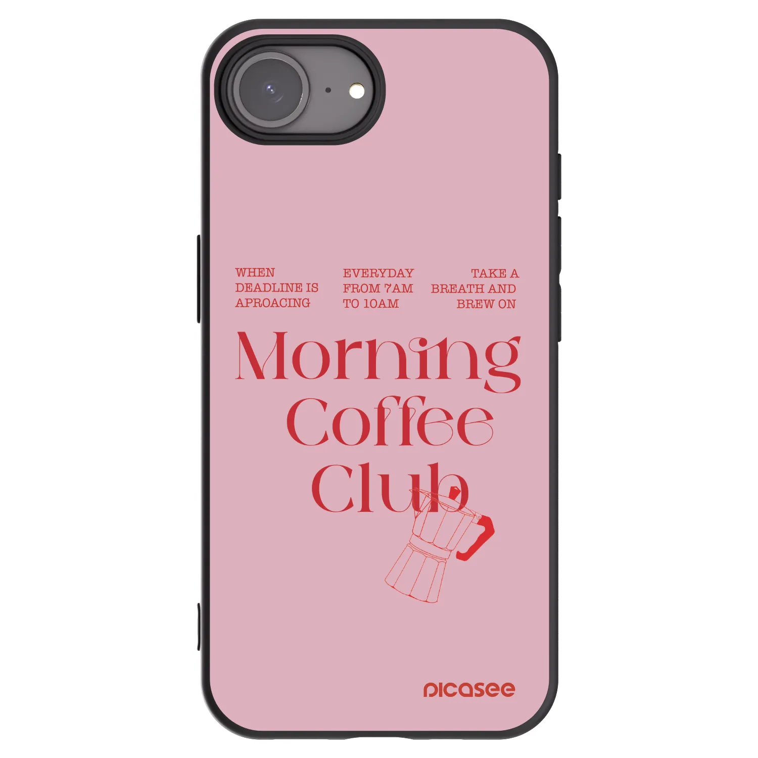 Picasee Μαύρη θήκη σιλικόνης για Apple iPhone 16e - Morning
