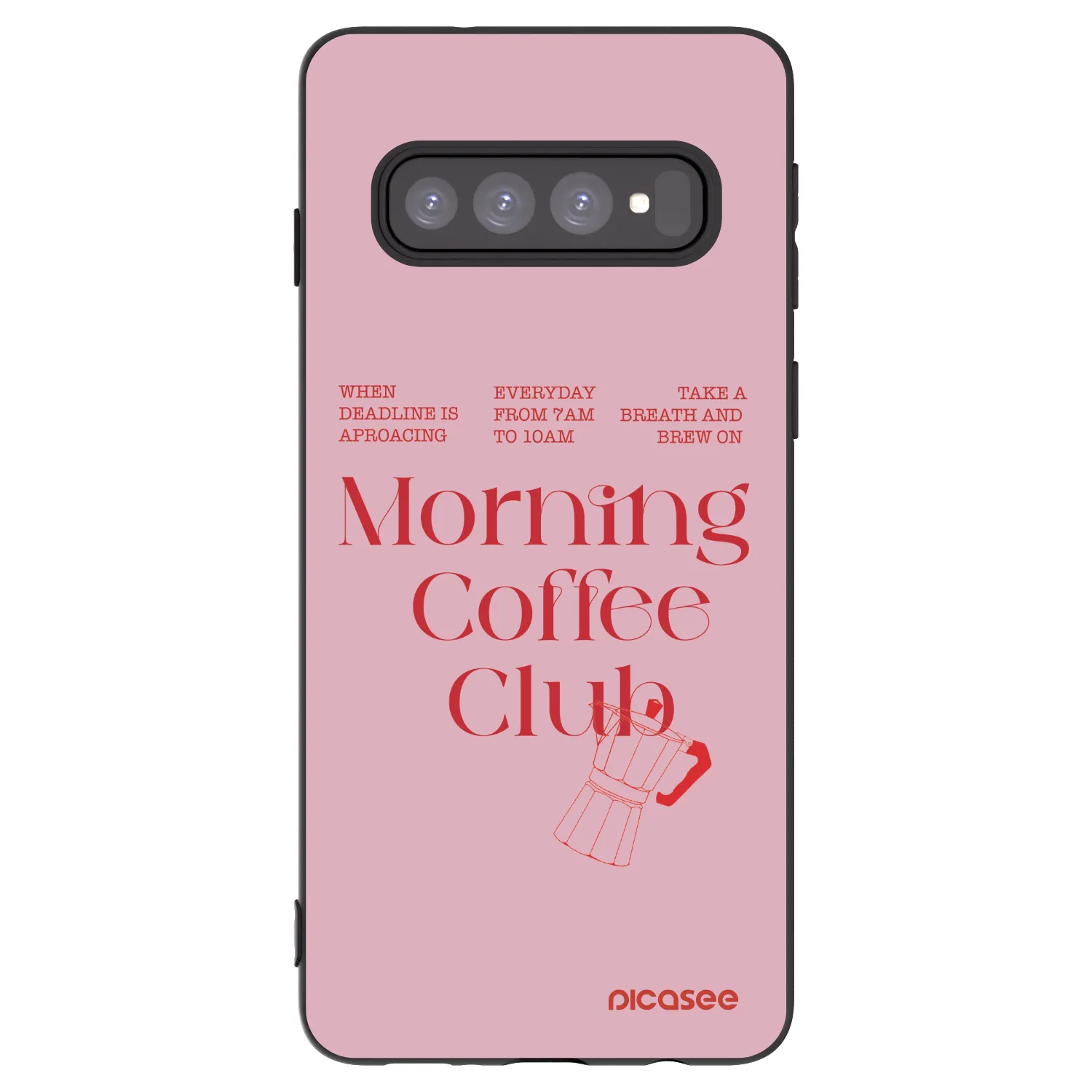Picasee Μαύρη θήκη σιλικόνης για Samsung Galaxy S10 G973 - Morning