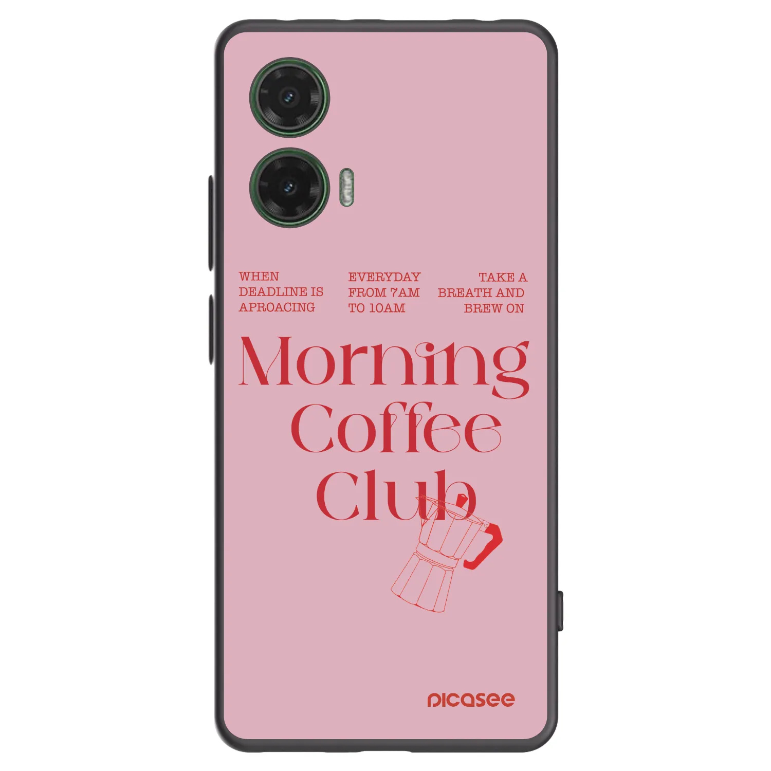 Picasee Μαύρη θήκη σιλικόνης για Motorola Moto G35 5G - Morning