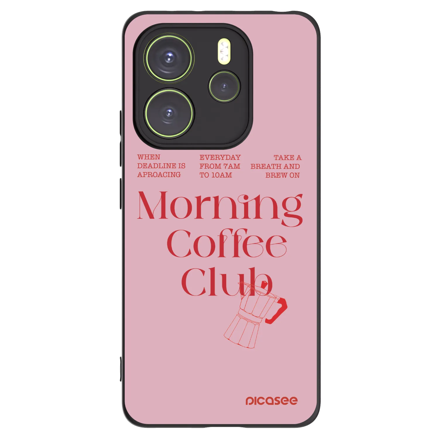 Picasee Μαύρη θήκη σιλικόνης για Xiaomi Redmi Note 14 4G - Morning