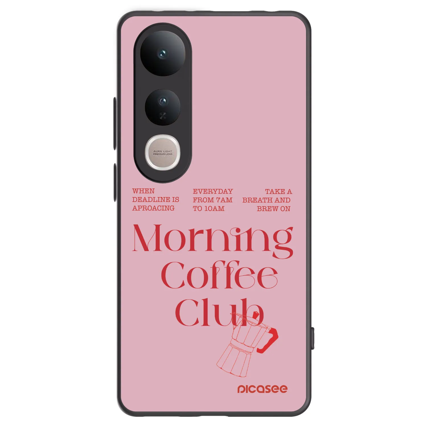 Picasee Μαύρη θήκη σιλικόνης για Vivo V50 Lite 5G - Morning