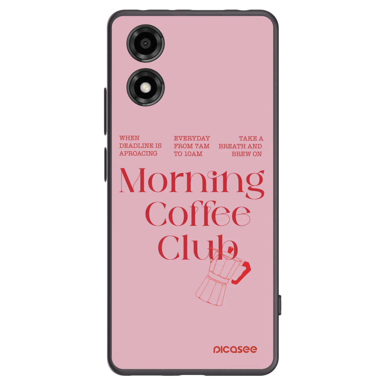 Picasee Μαύρη θήκη σιλικόνης για Motorola Moto E14 - Morning