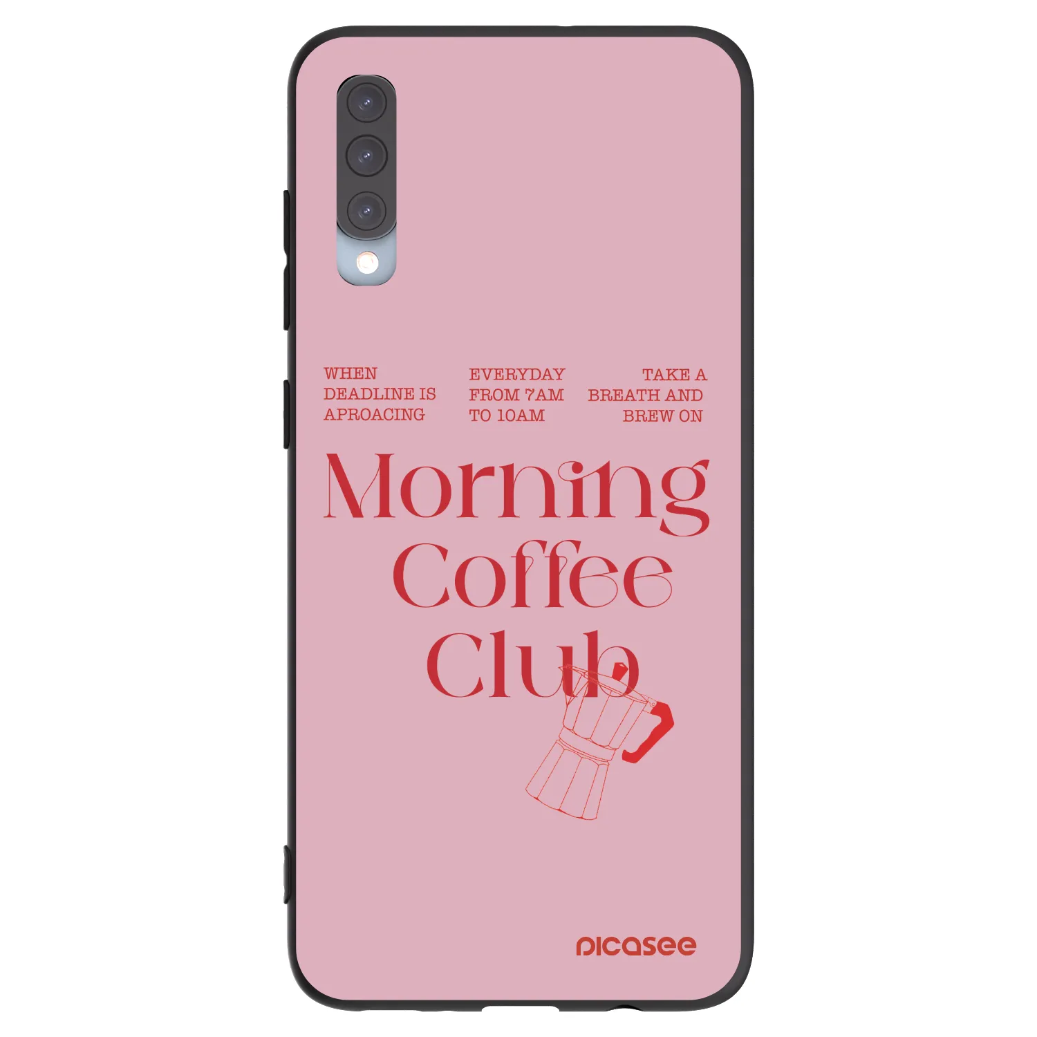 Picasee Μαύρη θήκη σιλικόνης για Samsung Galaxy A70 A705F - Morning
