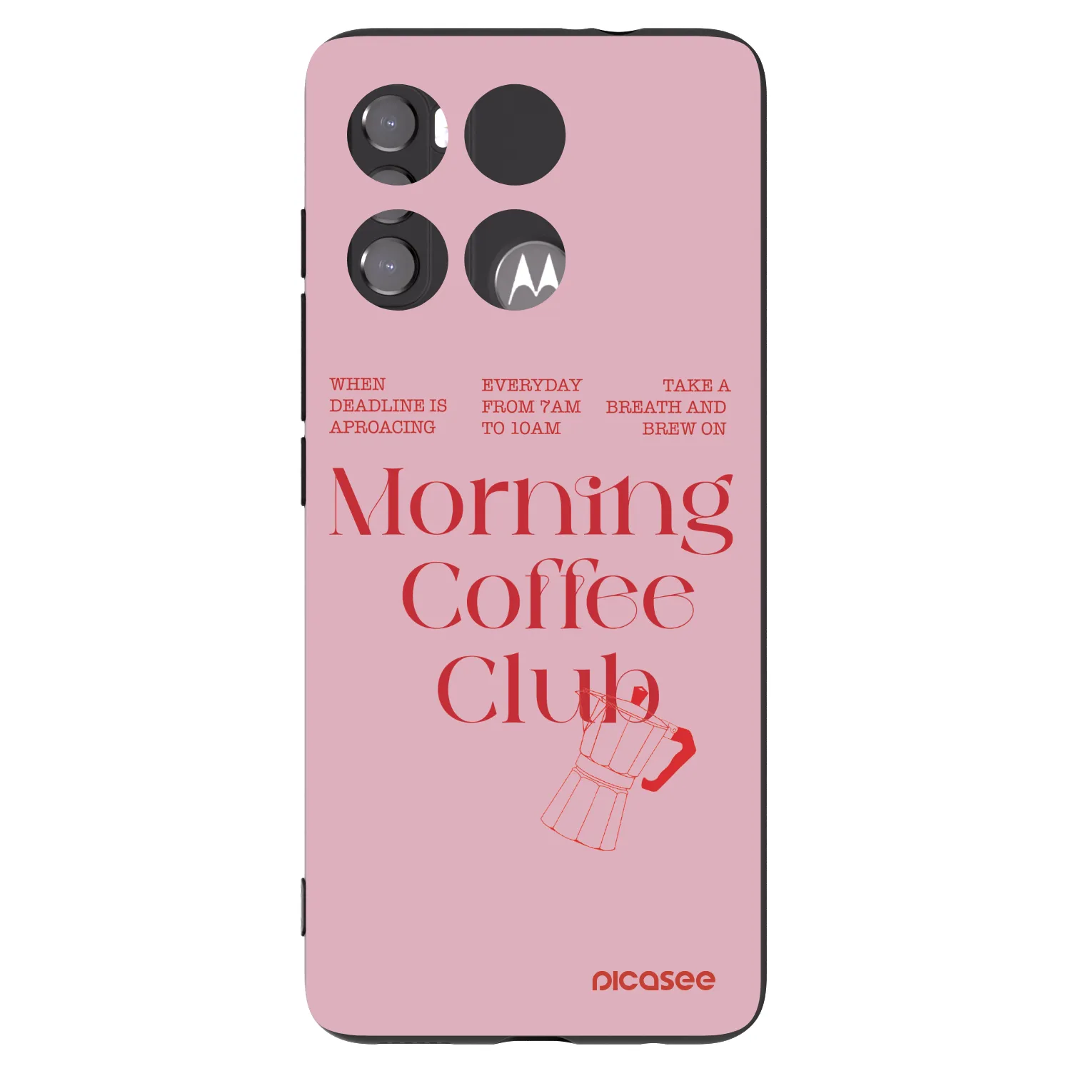 Picasee Μαύρη θήκη σιλικόνης για Motorola Edge 60 5G - Morning