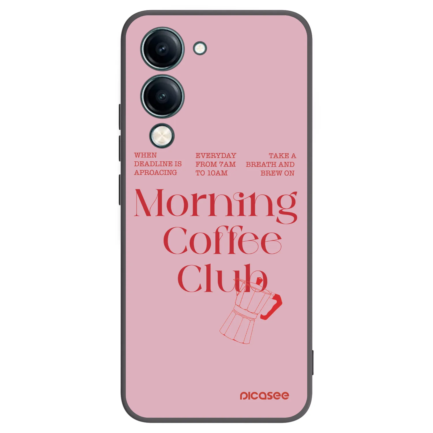 Picasee Μαύρη θήκη σιλικόνης για Vivo Y29s 5G - Morning