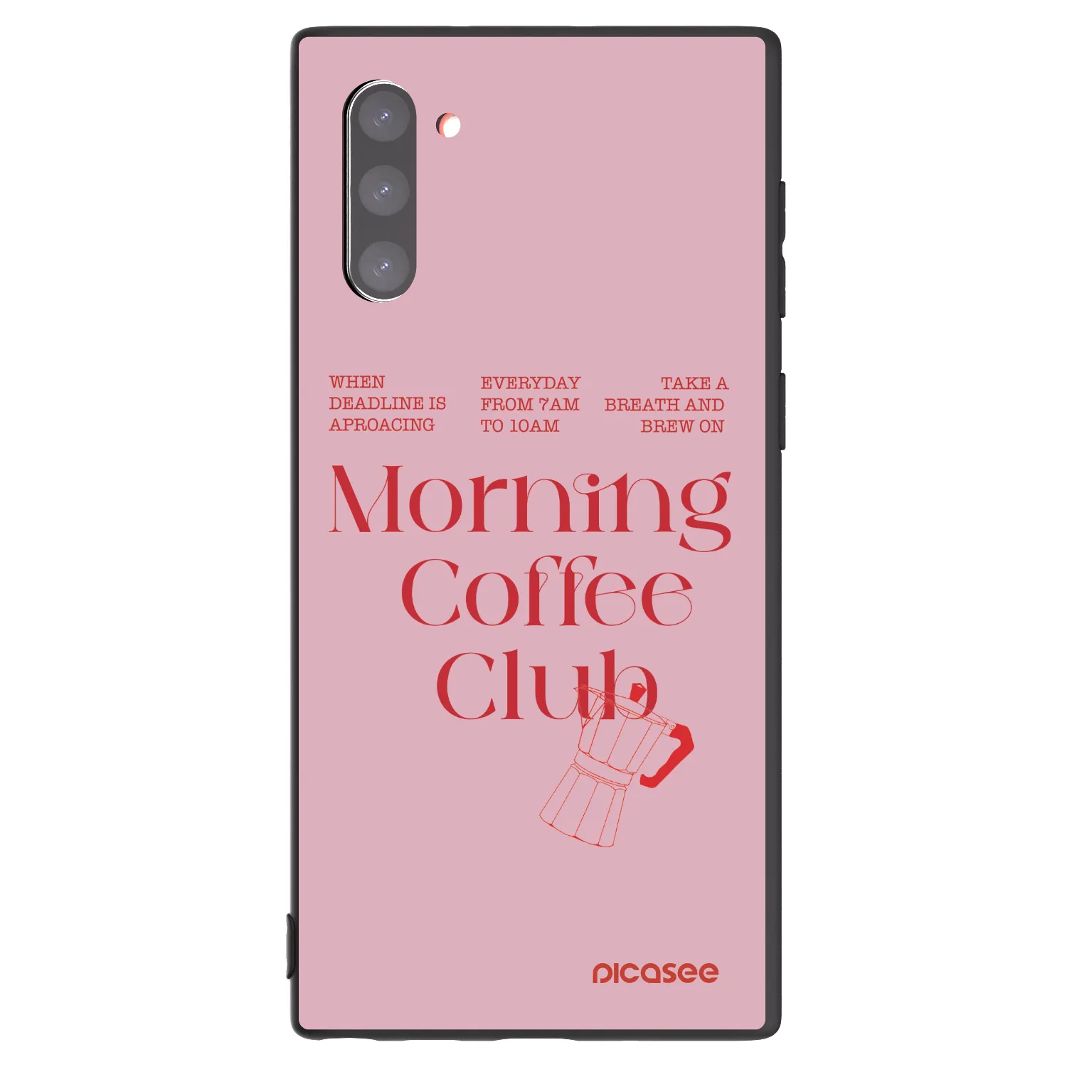 Picasee Μαύρη θήκη σιλικόνης για Samsung Galaxy Note 10 N970F - Morning