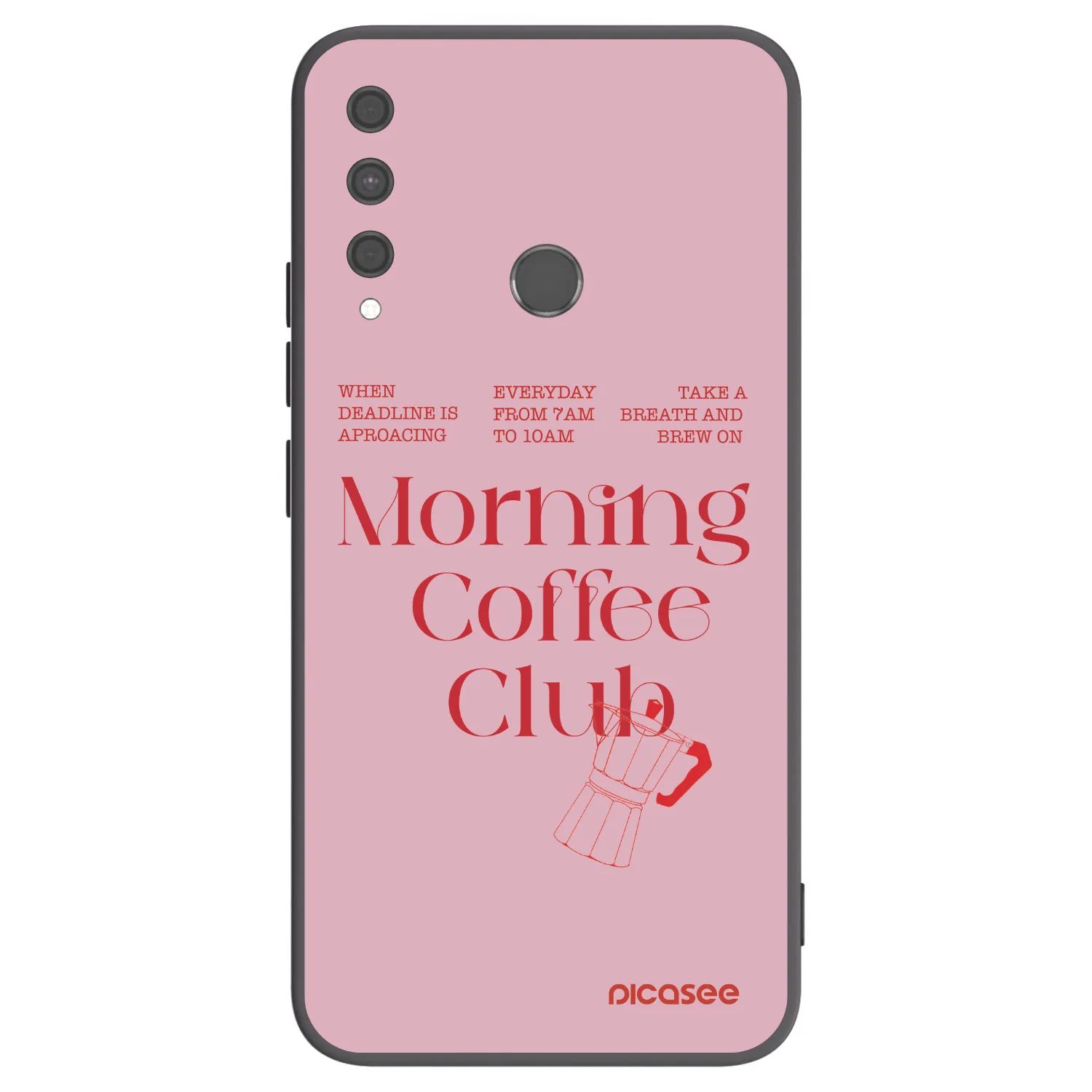 Picasee Μαύρη θήκη σιλικόνης για Huawei P40 Lite E - Morning