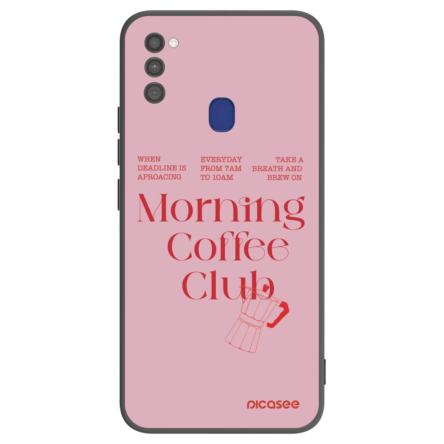 Picasee Μαύρη θήκη σιλικόνης για Samsung Galaxy M21 M215F - Morning