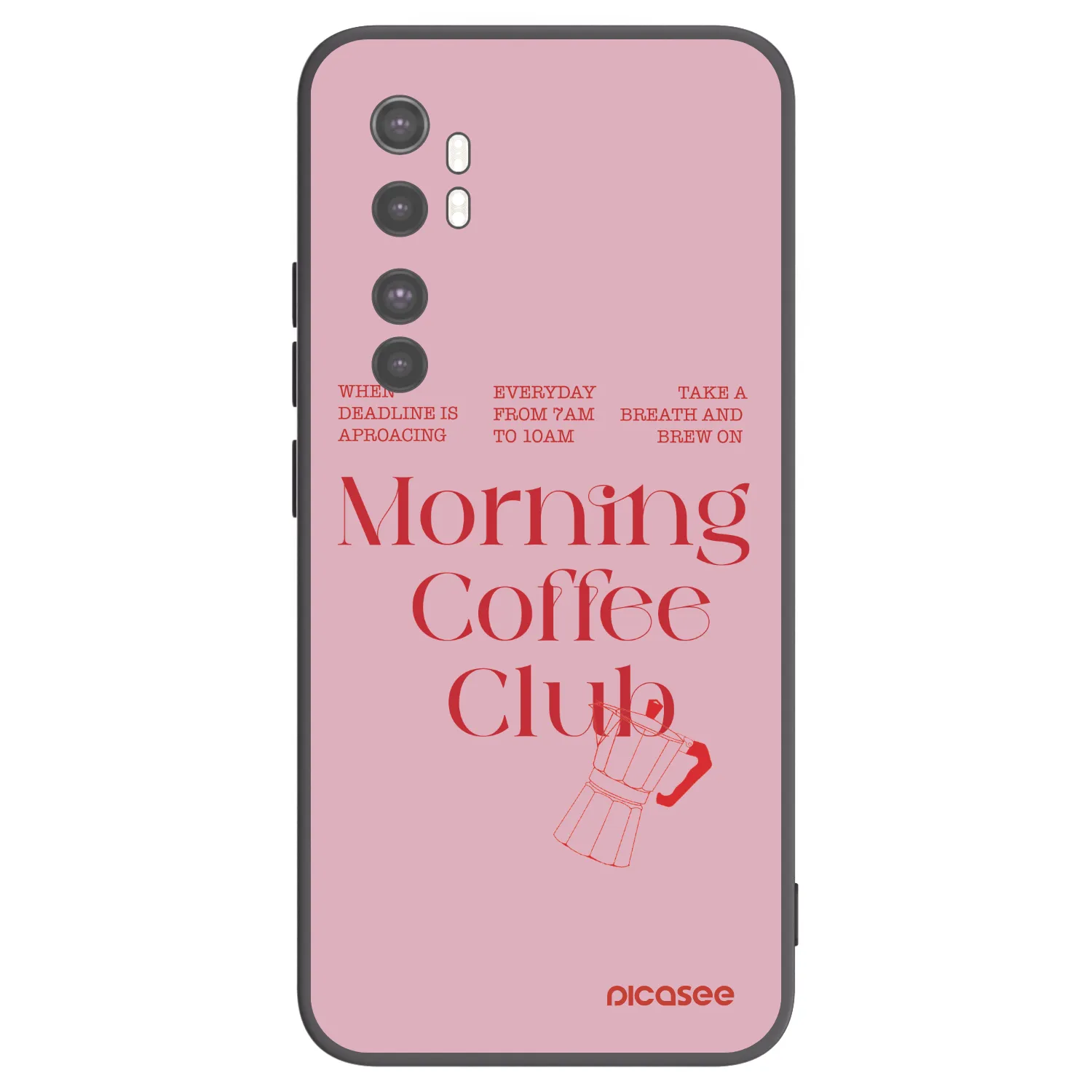 Picasee Μαύρη θήκη σιλικόνης για Xiaomi Mi Note 10 Lite - Morning