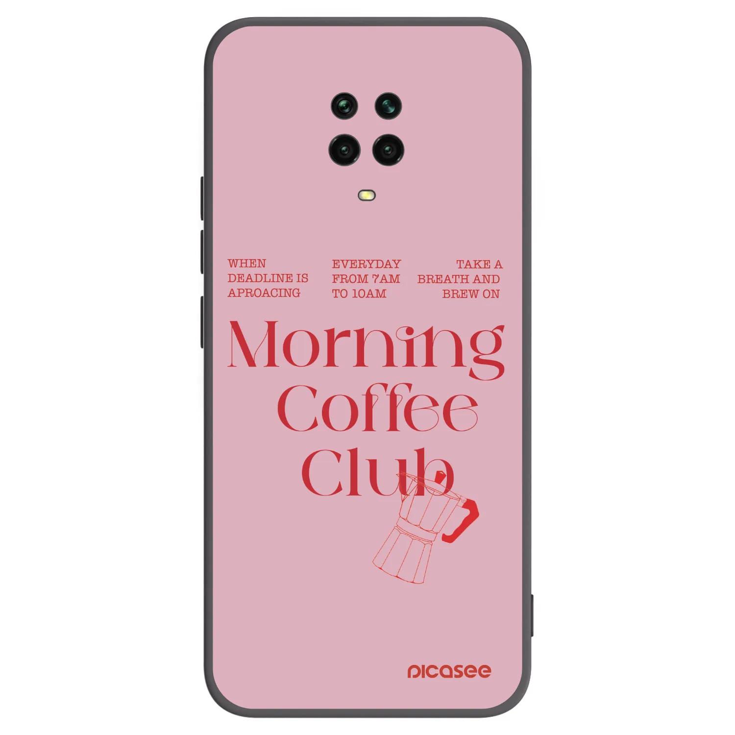 Picasee Μαύρη θήκη σιλικόνης για Xiaomi Redmi Note 9S - Morning