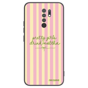 Picasee Μαύρη θήκη σιλικόνης για Xiaomi Redmi 9 - Pretty matcha