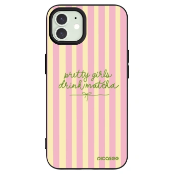 Picasee Μαύρη θήκη σιλικόνης για Apple iPhone 12 Pro - Pretty matcha