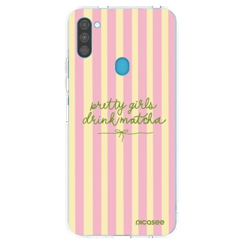 Picasee διαφανής θήκη σιλικόνης Samsung Galaxy M11 - Pretty matcha