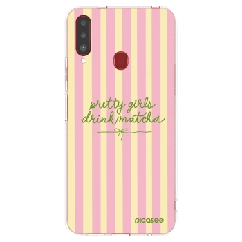 Picasee διαφανής θήκη σιλικόνης Samsung Galaxy A20s - Pretty matcha