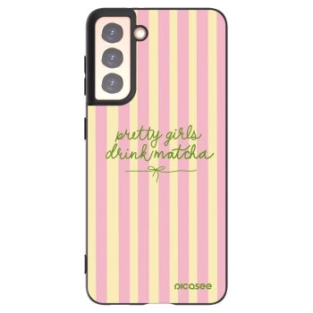Picasee Μαύρη θήκη σιλικόνης για Samsung Galaxy S21 5G G991B - Pretty matcha