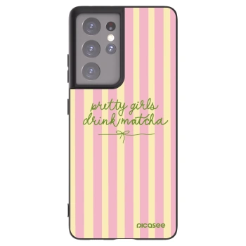 Picasee Μαύρη θήκη σιλικόνης για Samsung Galaxy S21 Ultra 5G G998B - Pretty matcha