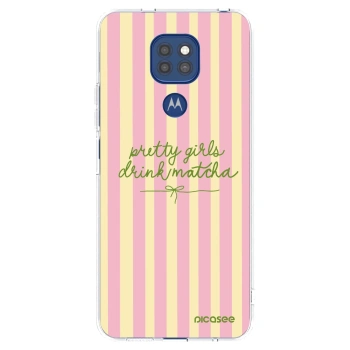Picasee διαφανής θήκη σιλικόνης Motorola Moto G9 Play - Pretty matcha